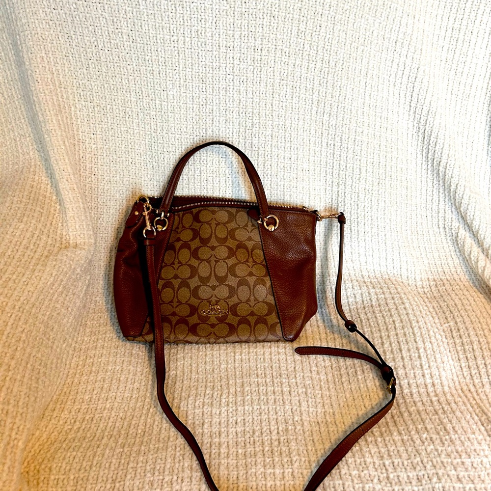 Coach Tan and Brown Crossbody Bag